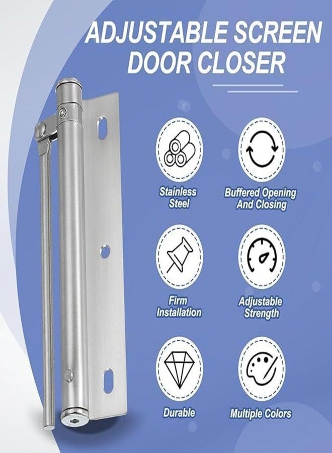 Jenon Automatic Door Closer - Heavy Duty Spring-Loaded Adjustable Door Closer with Allen Key & Screws | Self-Closing for Home, Office & Screen Doors - Image 2